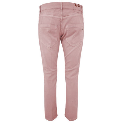 Dondup Chic Pink Stretch Cotton Trousers