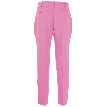 PINKO Elegant Pink Crepe Trousers For Sophisticated Style