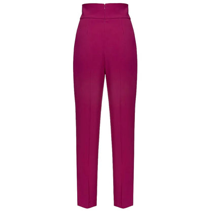 PINKO High-Waisted Straight-Leg Crêpe Trousers