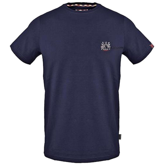 Aquascutum Elegant Cotton Tee with Iconic Accents