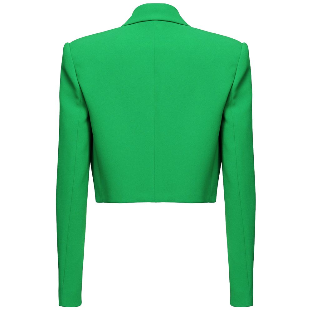 PINKO Chic Green Stretch Crepe Blazer for Women