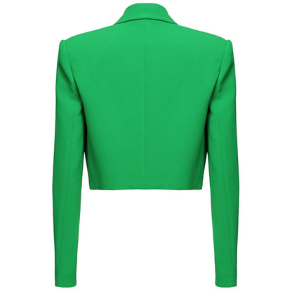 PINKO Chic Green Stretch Crepe Blazer for Women