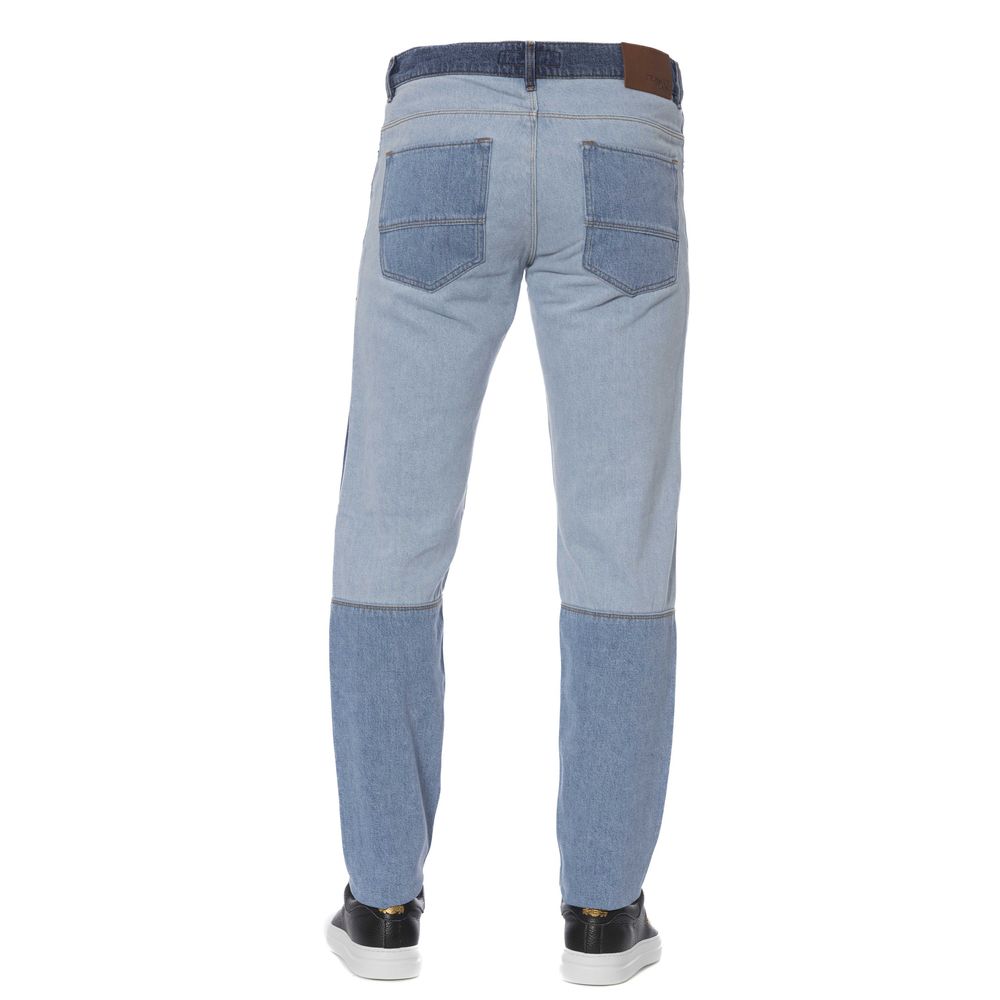 Trussardi Jeans Chic Blue Cotton Denim for Sophisticated Style