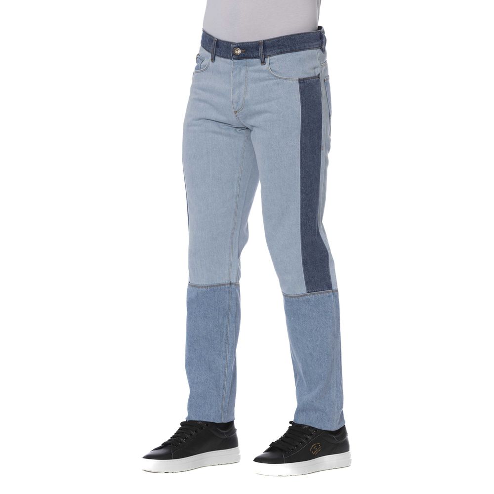 Trussardi Jeans Chic Blue Cotton Denim for Sophisticated Style