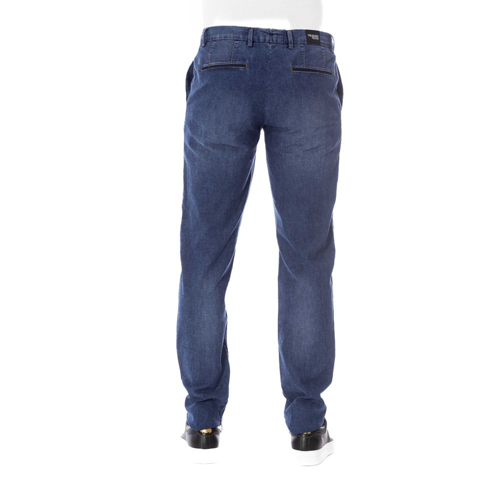 Trussardi Jeans Sleek Cotton Denim with Classic Fixings