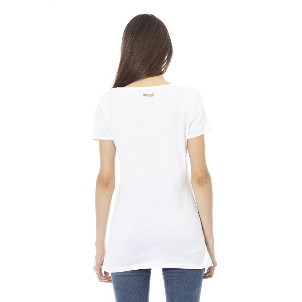 Just Cavalli Elegant Short Sleeve Designer Tee