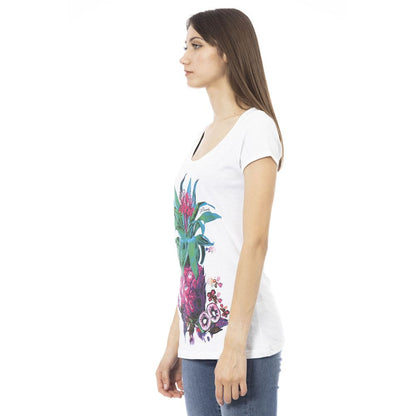 Just Cavalli Elegant Cotton Crew Neck Tee with Front Print