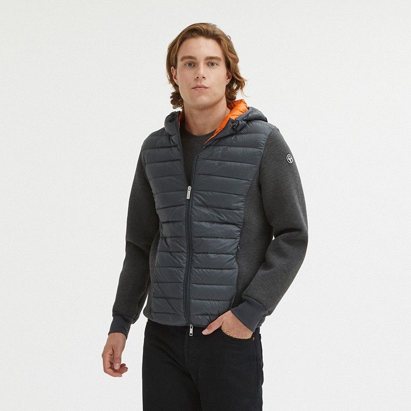 Centogrammi Elegant Grey Goose Down Puffer Jacket