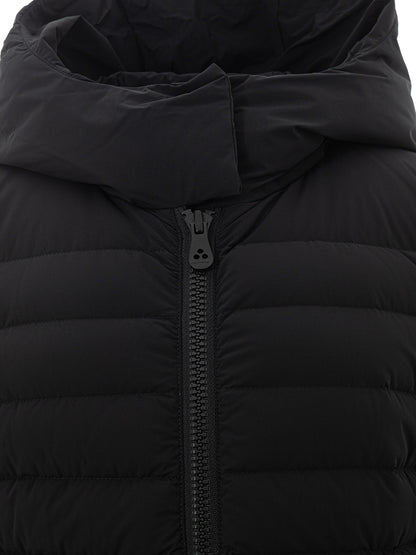 Peuterey Elegant Long Quilted Black Jacket