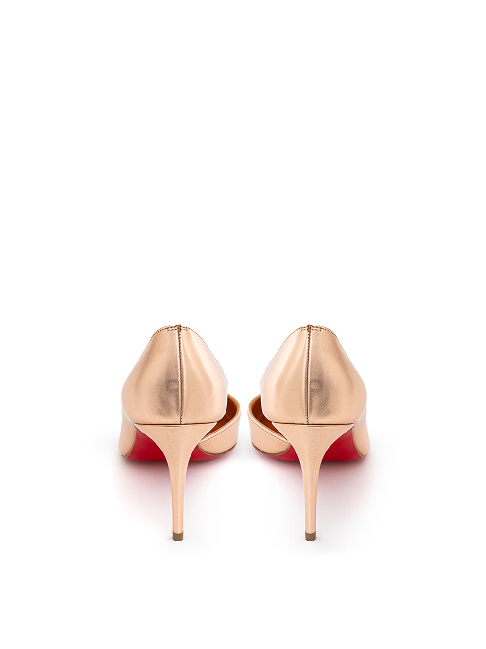 Christian Louboutin Rose Gold Metallic Leather Pumps