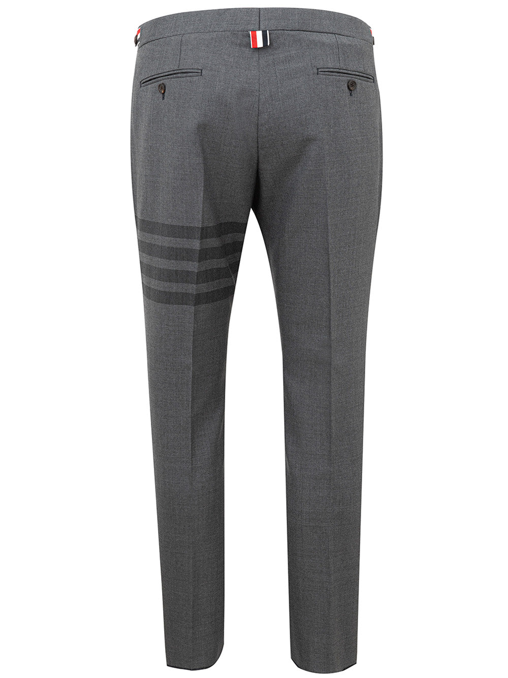 Thom Browne Elegant Tailored Gray Wool Trousers