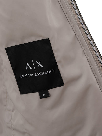 Armani Exchange Elegant White Wool Hooded Cardigan