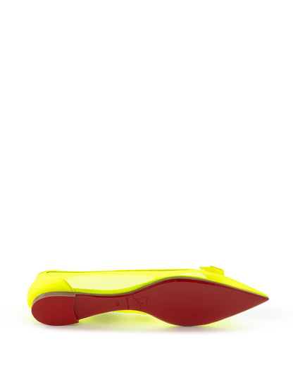 Christian Louboutin Vibrant Fluo Mesh Pointed Ballerinas