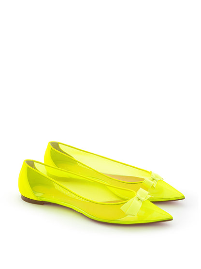 Christian Louboutin Vibrant Fluo Mesh Pointed Ballerinas