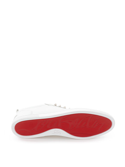 Christian Louboutin Elegant White Leather Sneaker Elegance