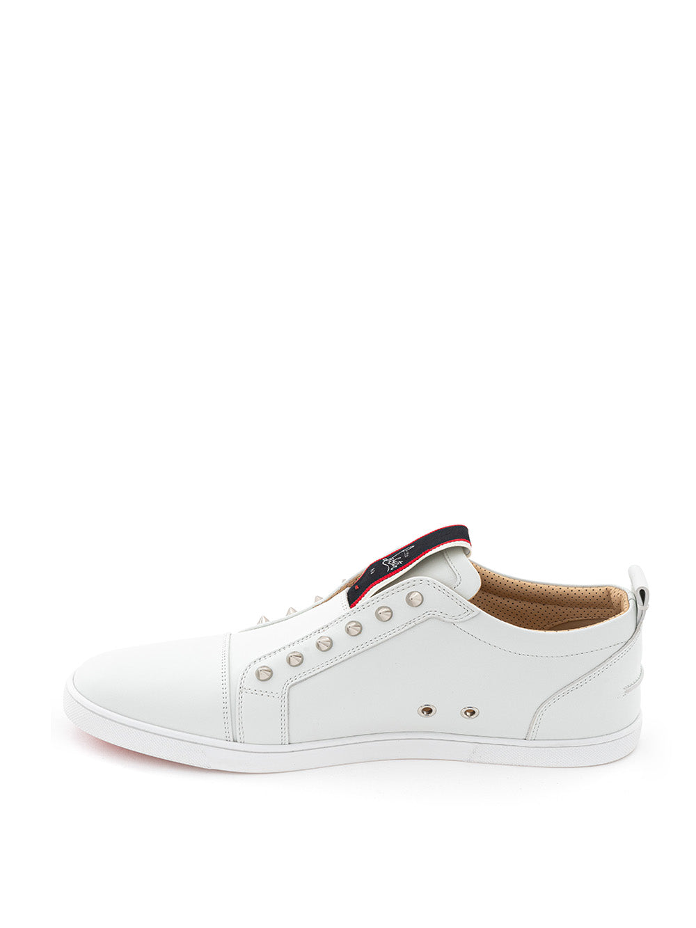 Christian Louboutin Elegant White Leather Sneakers