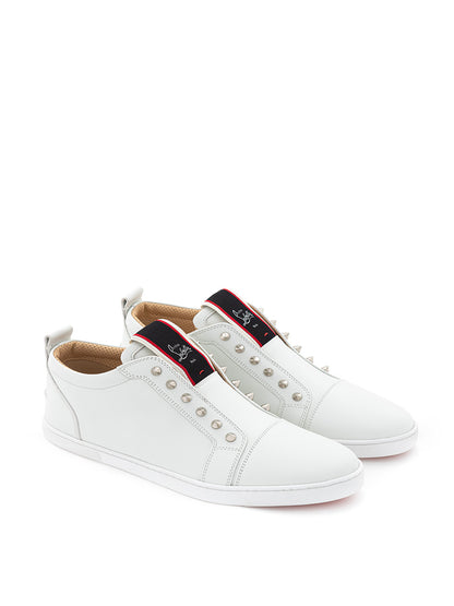 Christian Louboutin Elegant White Leather Sneaker Elegance