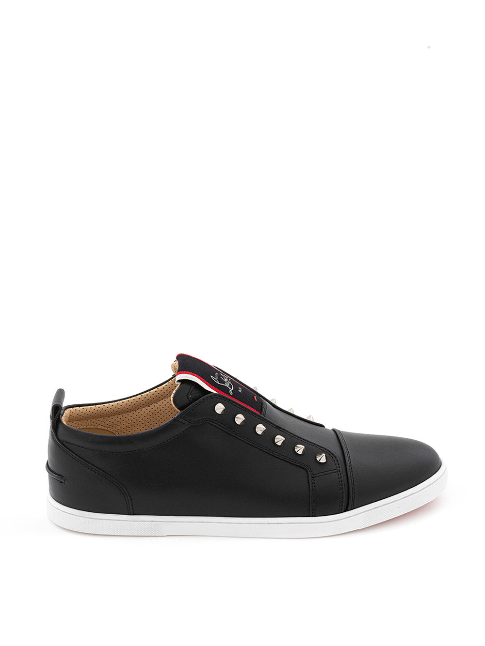 Christian Louboutin Sleek Black Leather Sneakers