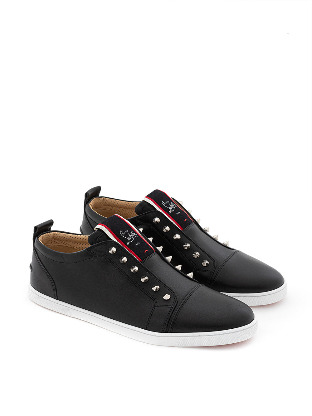 Christian Louboutin Sleek Black Leather Sneakers