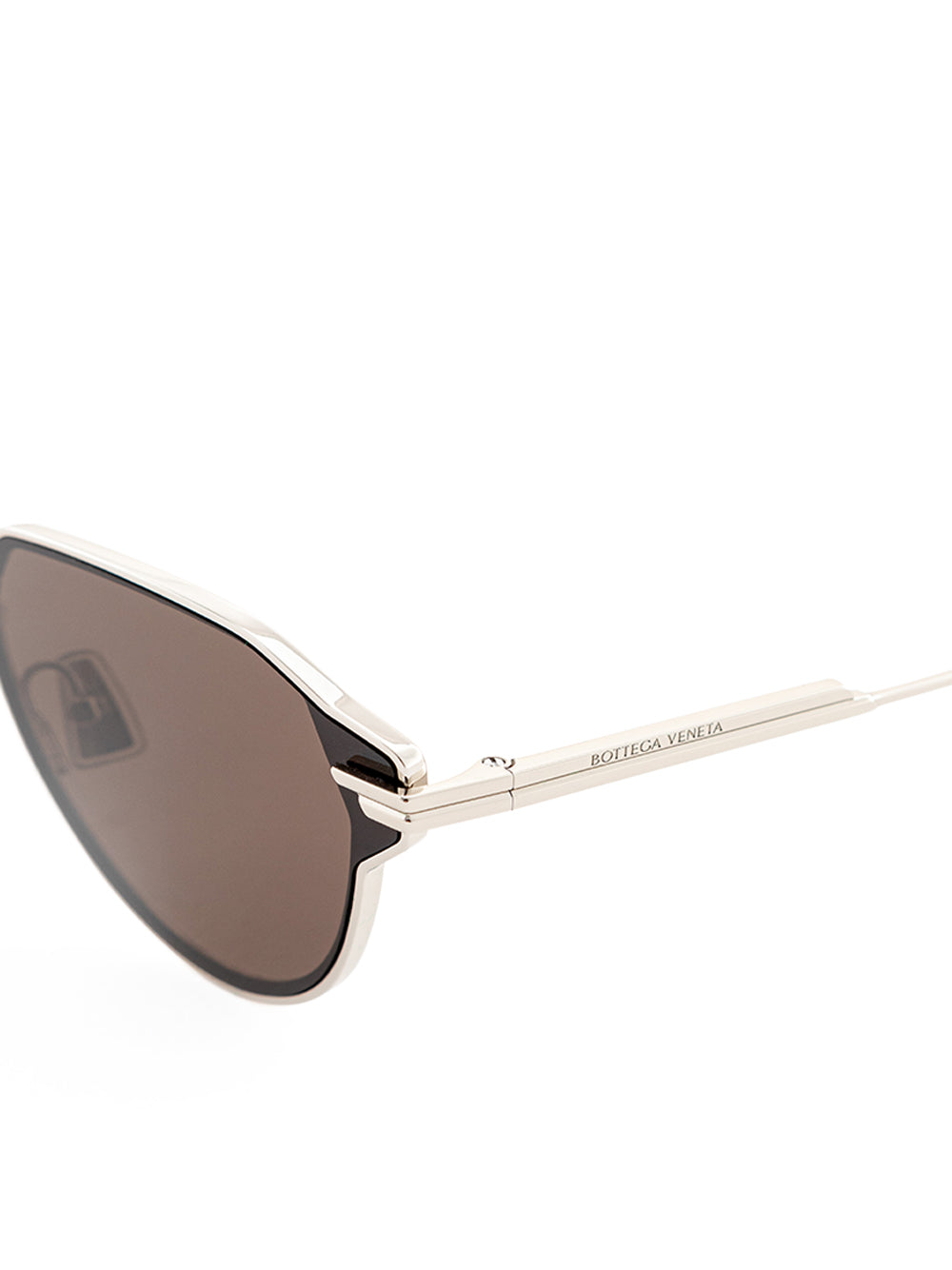 Bottega Veneta Elegant Silver Metal Sunglasses