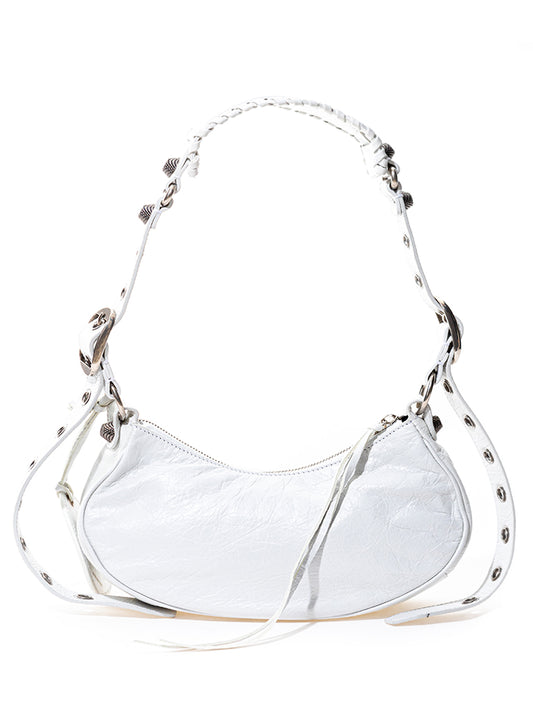 Balenciaga Chic White Leather Shoulder Bag