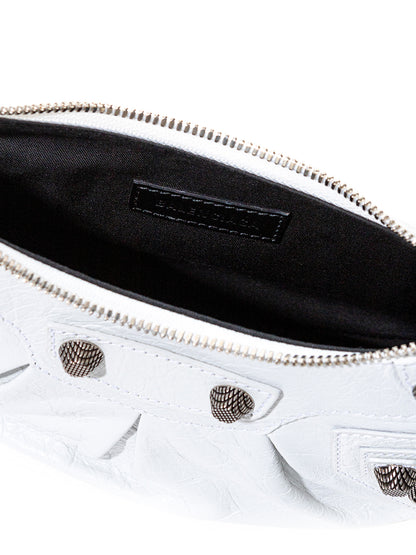 Balenciaga Chic White Leather Shoulder Bag