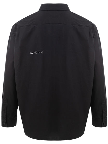 Balenciaga Elegant Oversized Black Cotton Shirt