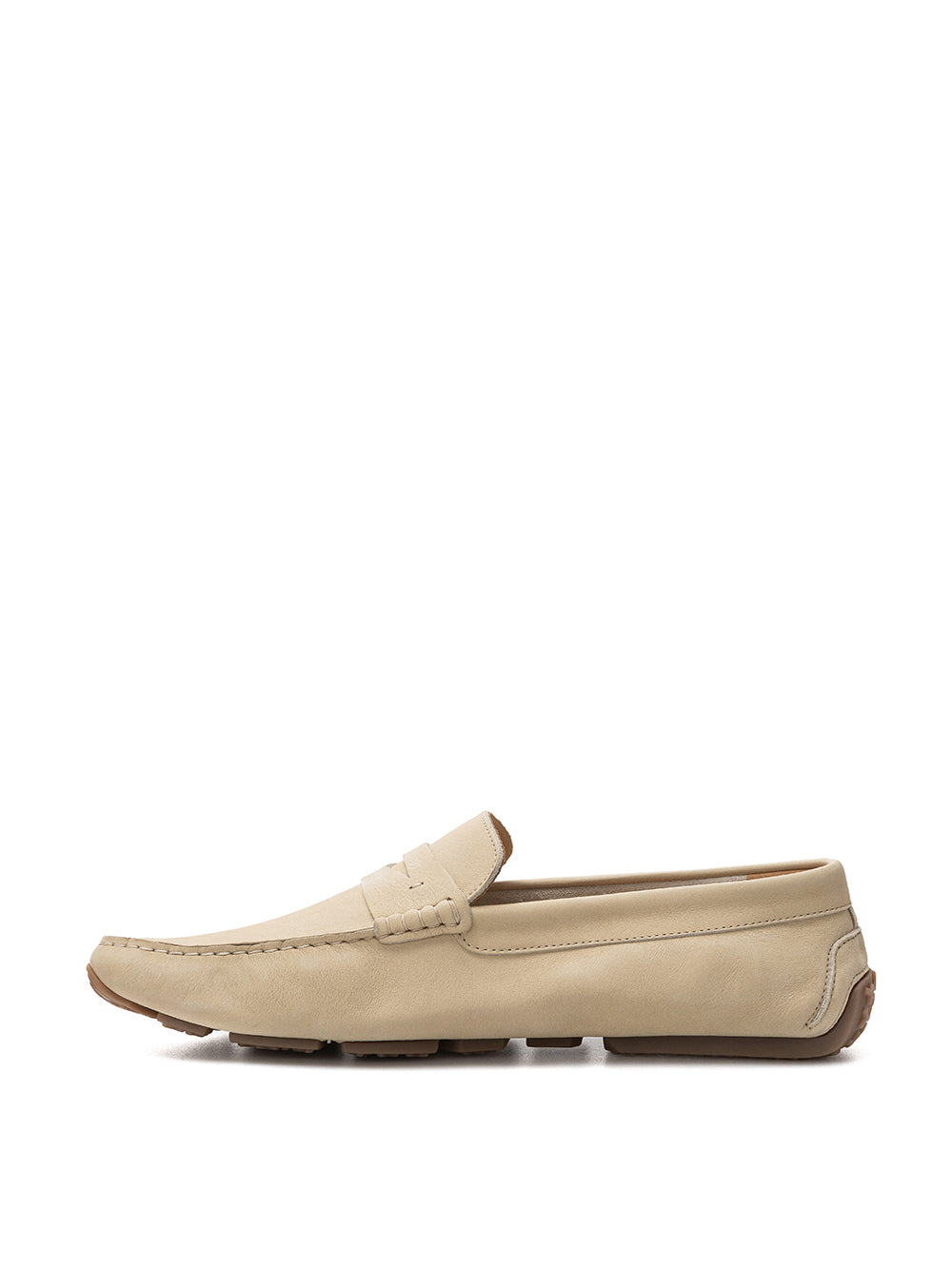 Bally Elegant Beige Suede Penny Loafers