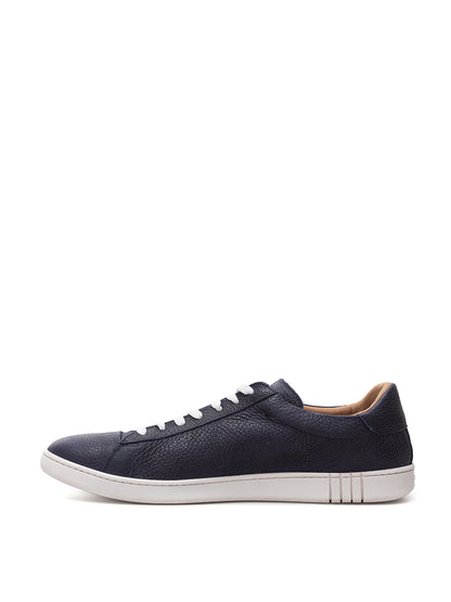 Bally Elegant Blue Leather Lace-Up Sneakers