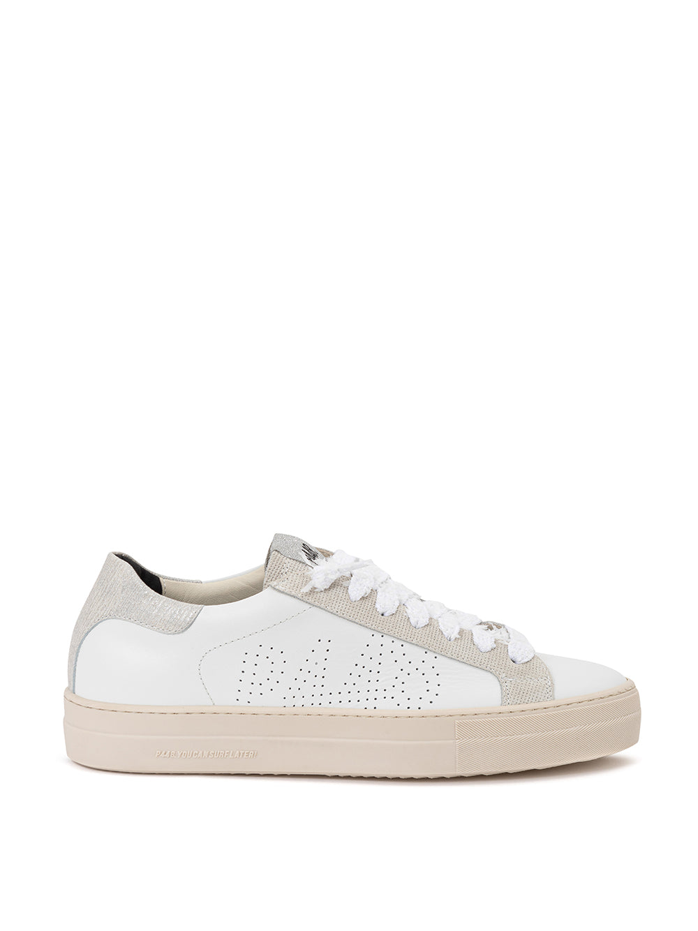 P448 Elegant White Leather Sneakers