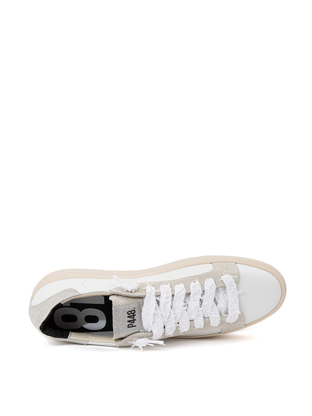 P448 Elegant White Leather Sneakers