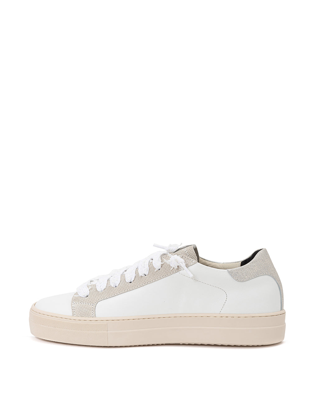 P448 Elegant White Leather Sneakers