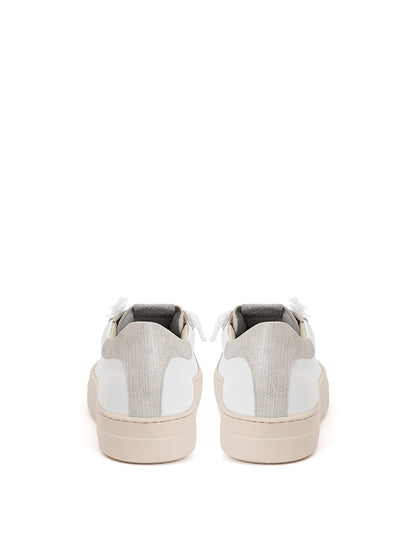 P448 Elegant White Leather Sneakers