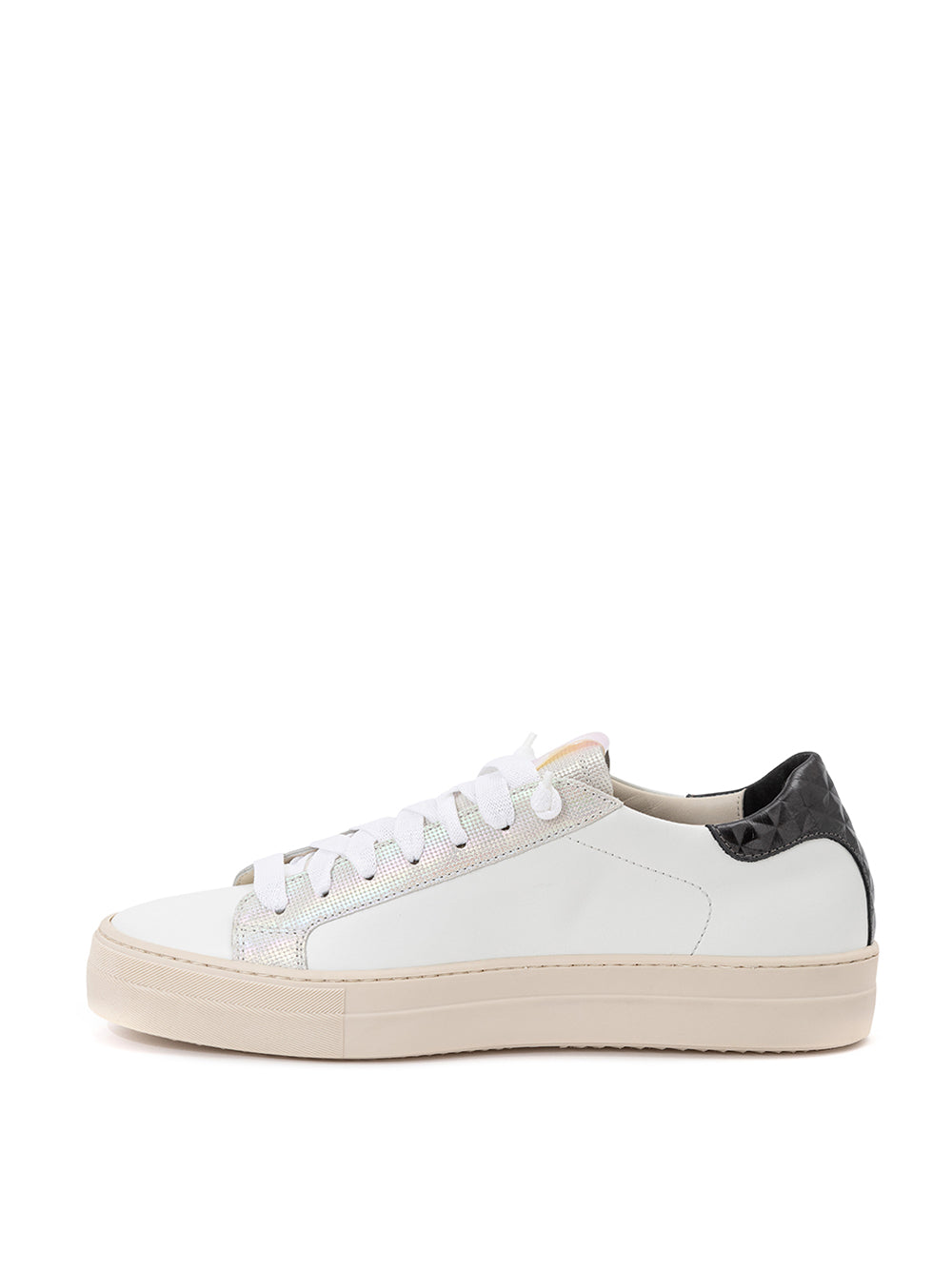 P448 Sleek White Leather Sneakers