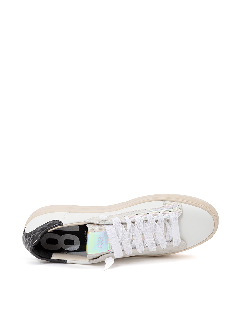 P448 Sleek White Leather Sneakers