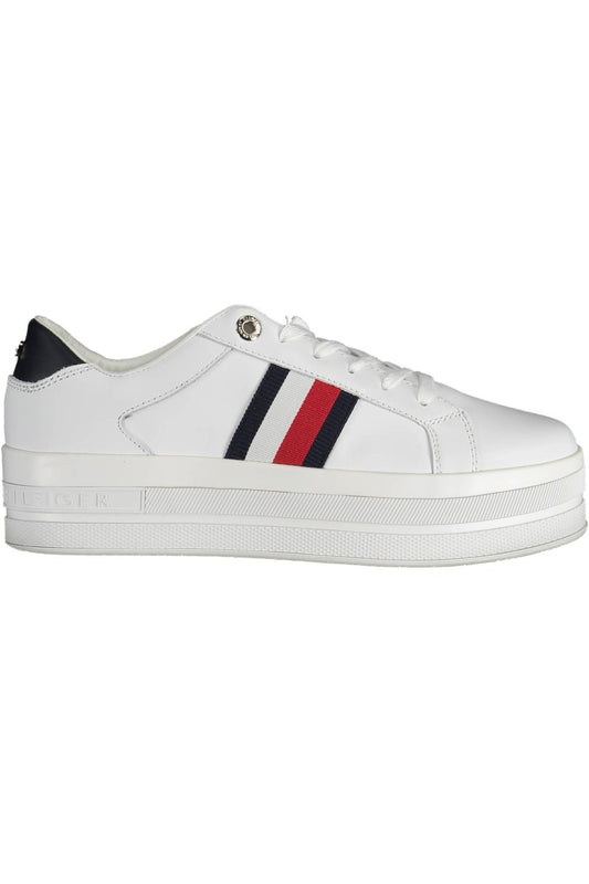 Tommy Hilfiger Sleek White Sneakers with Eco-Conscious Appeal