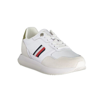 Tommy Hilfiger Chic White Sneakers with Embroidery Accent