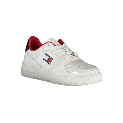 Tommy Hilfiger Contrast Lace-Up Sneakers in White