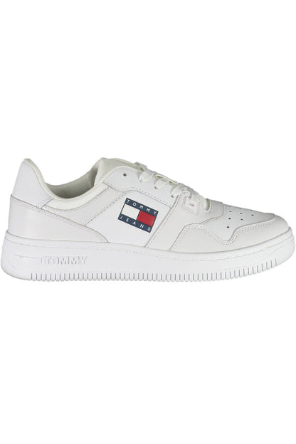 Tommy Hilfiger Sleek White Sneakers with Eco-Conscious Design