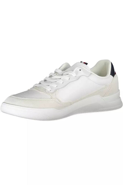 Tommy Hilfiger Eco-Conscious White Sneakers with Logo Accent