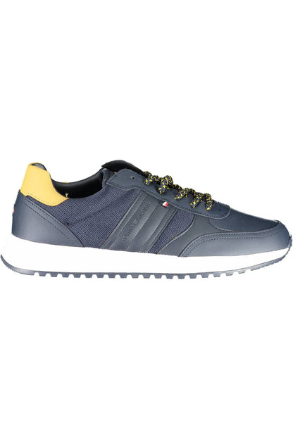 Tommy Hilfiger Sleek Blue Sneakers with Contrasting Sole