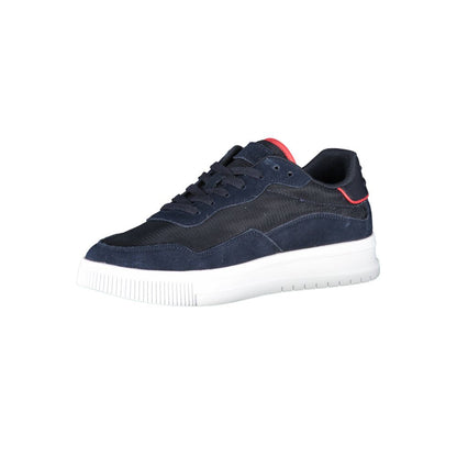 Tommy Hilfiger Chic Blue Lace-Up Sneakers with Contrast Detailing