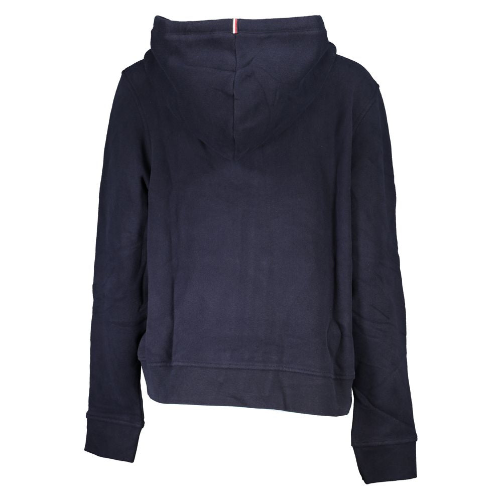 Tommy Hilfiger Cozy Blue Hooded Sweatshirt with Zip Detail