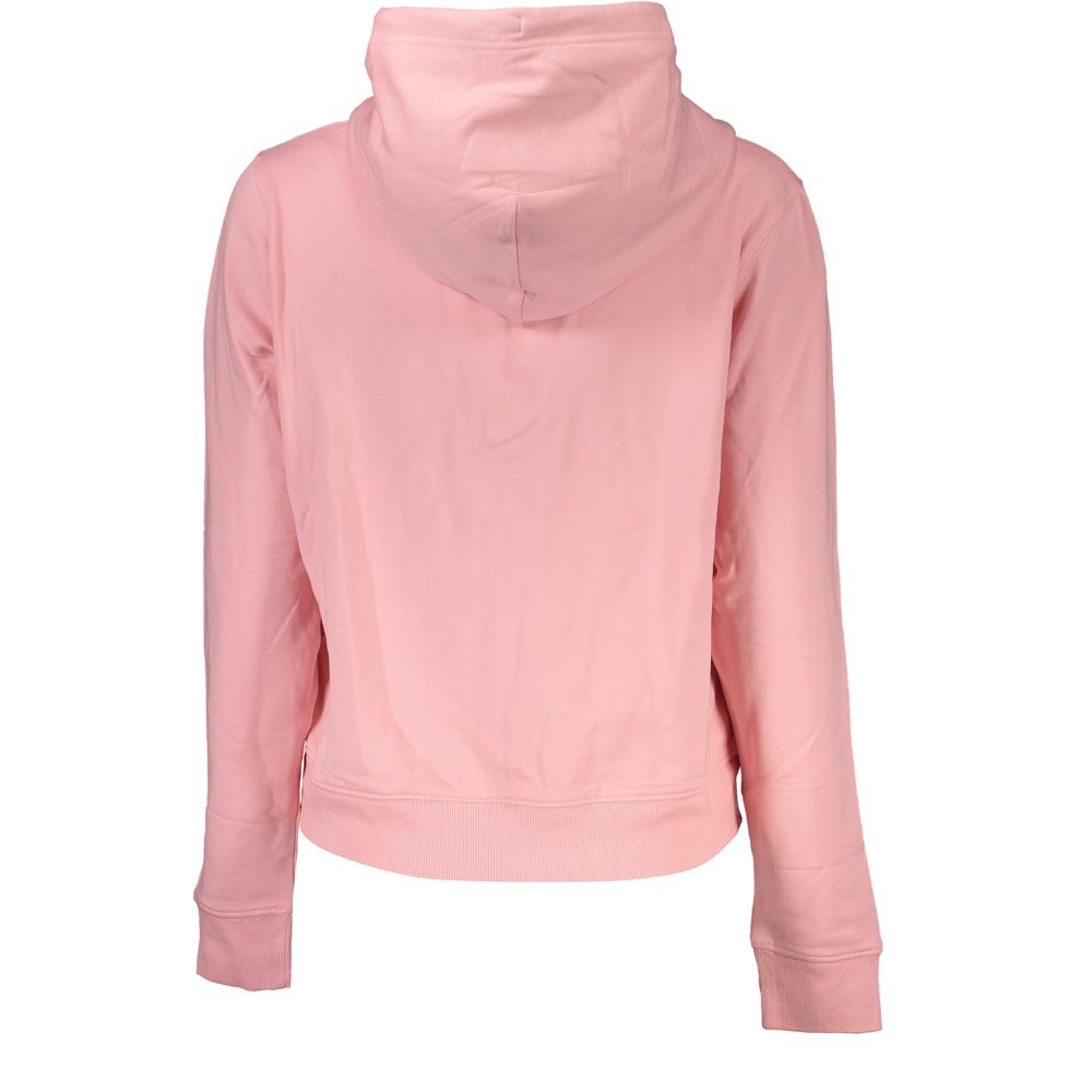 Tommy Hilfiger Elegant Fleece-Lined Hooded Sweatshirt in Pink