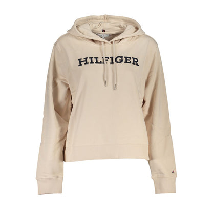 Tommy Hilfiger Elegant Beige Hooded Sweatshirt