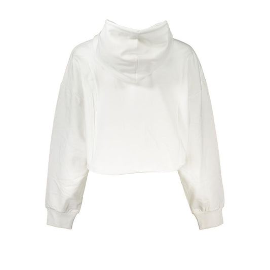 Tommy Hilfiger Chic White Hooded Sweatshirt with Logo Detail