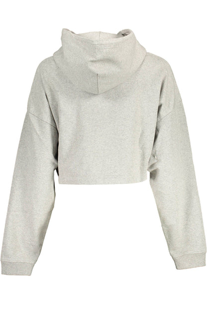 Tommy Hilfiger Chic Gray Embroidered Hoodie With Sleek Logo