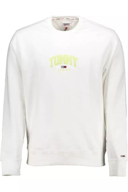 Tommy Hilfiger Elegant White Embroidered Logo Sweatshirt