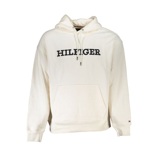 Tommy Hilfiger Elegant White Hooded Sweatshirt