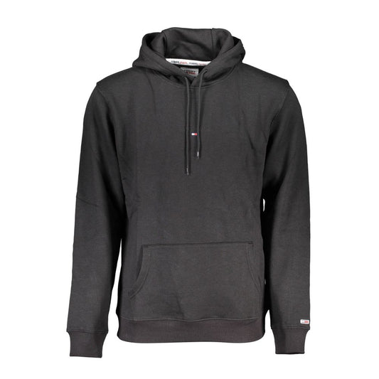 Tommy Hilfiger Sleek Hooded Fleece Sweatshirt in Black